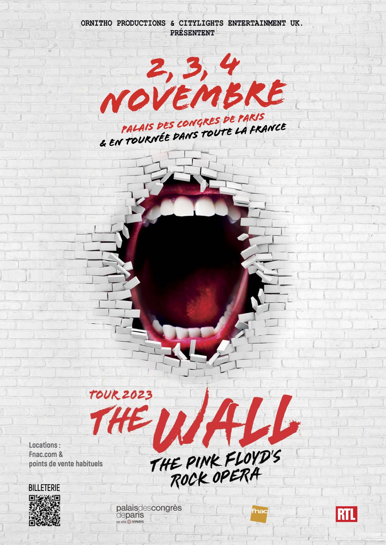 The Wall - The Pink Floyd's Rock Opera - 03/11/2023 - Paris - Palais des  Congrès - France